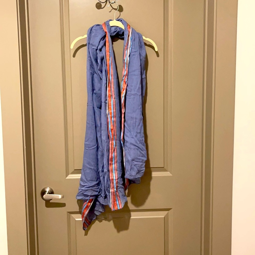 Light Blue Linen Scarf